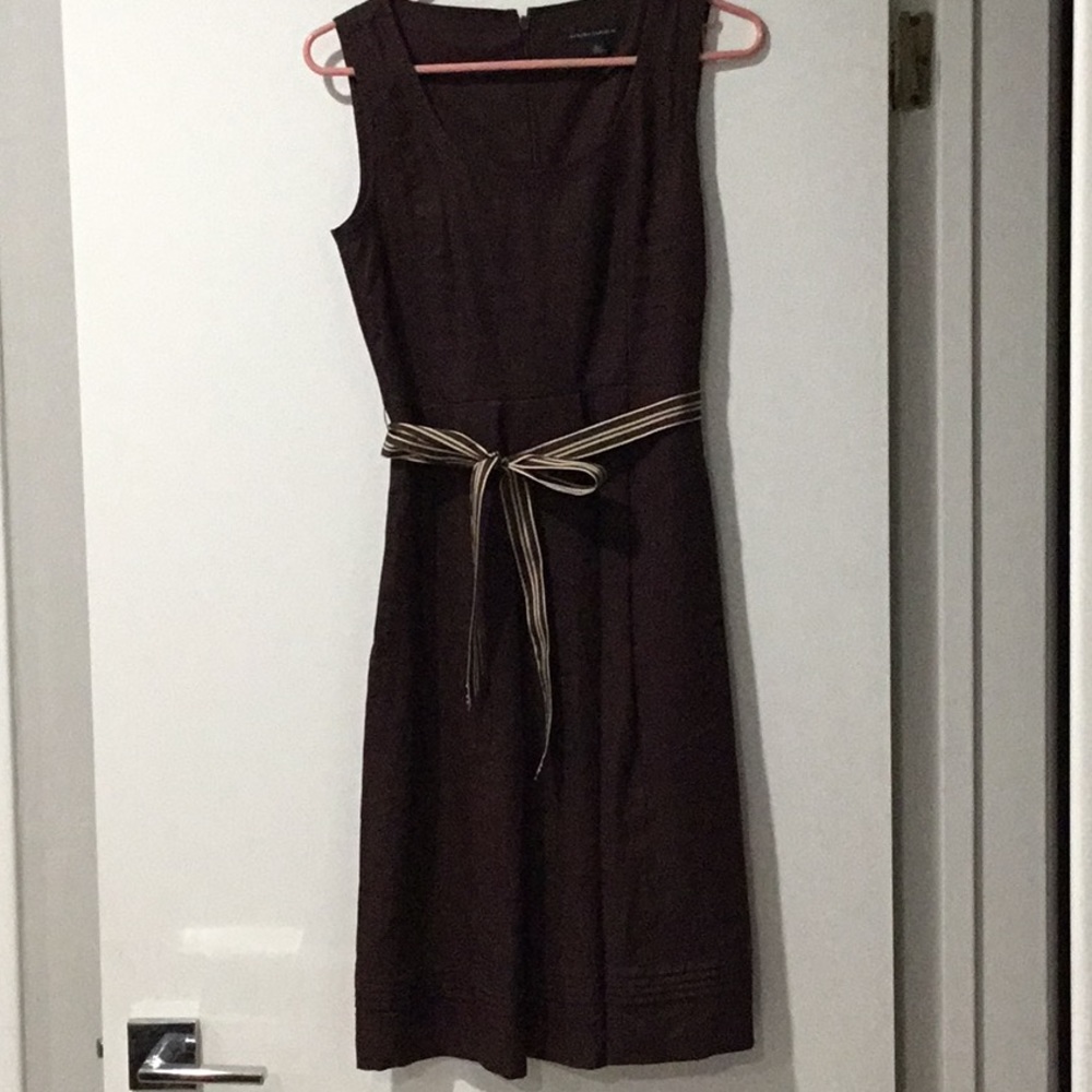 Banana Republic brown linen dress